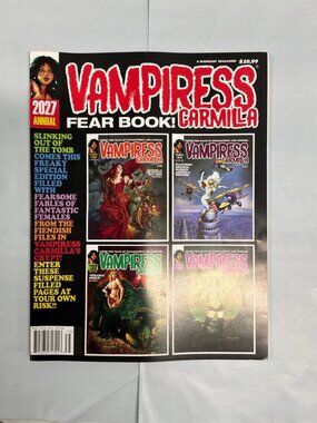 Vampiress Carmilla Magazine 2027 Annual Fear Book Illustrated Horror Comics NEW